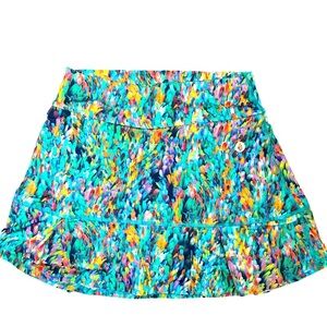 Donajo Matisse Skort - 1.5 green , blue , gold , nylon spandex